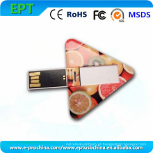 Movimentação personalizada da pena de USB do flash do cartão de crédito do mini triângulo (EC043)